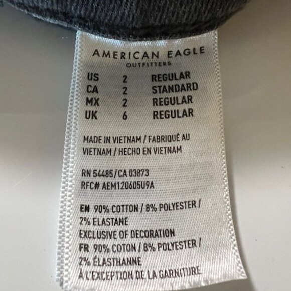 American Eagle Next Level Stretch Black Jeans, Size 2 - Picture 4 of 5